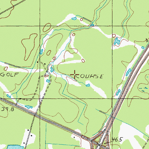 Topographic Map of Pineland Plantation Golf Club, SC
