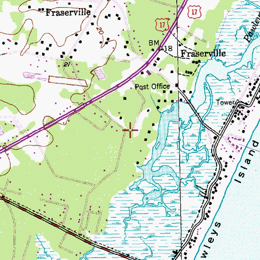 Topographic Map of Sea Gull Golf Club, SC