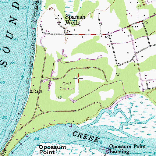 Topographic Map of Spanish Wells Golf Club, SC