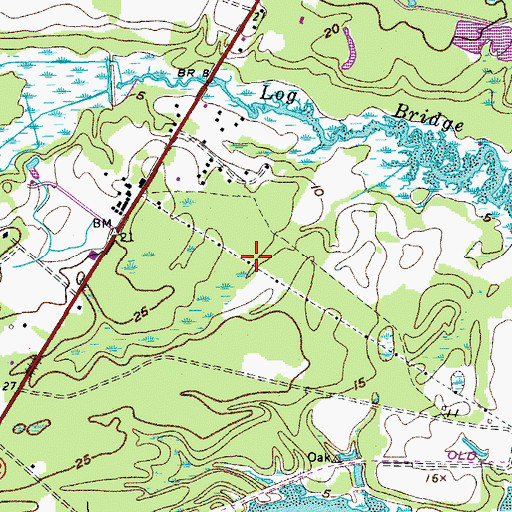 Topographic Map of Stono Ferry Golf Course, SC