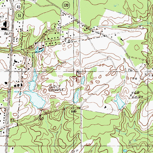 Topographic Map of The Wellman Club, SC