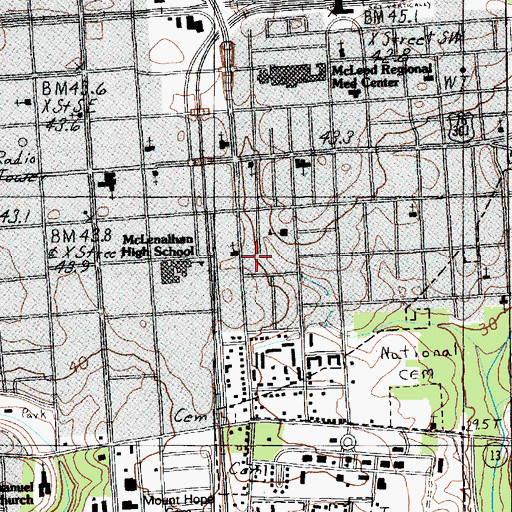 Topographic Map of Church of God of Prophecy, SC