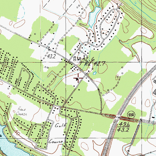 Topographic Map of Community Bible Fellowship, SC