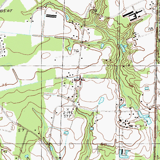 Topographic Map of Community Free Will Baptist Church, SC