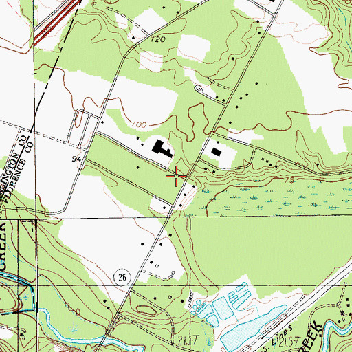 Topographic Map of Community Freewill Baptist Church, SC
