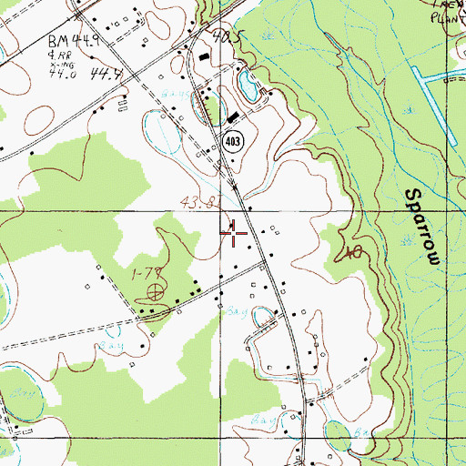 Topographic Map of Deliverance Tabernacle, SC