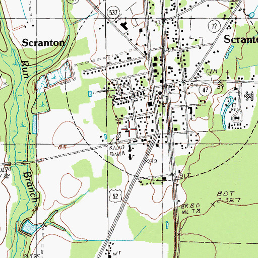 Topographic Map of Faith Holiness Church, SC