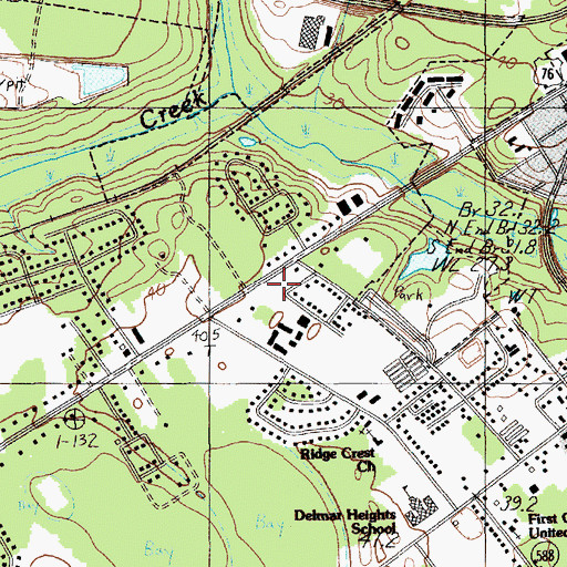 Topographic Map of First Free Will Baptist Church, SC