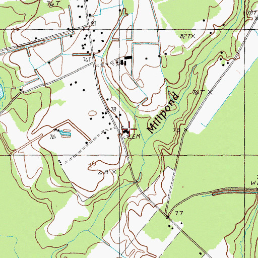 Topographic Map of Friendfield Pentecostal Holiness Church, SC