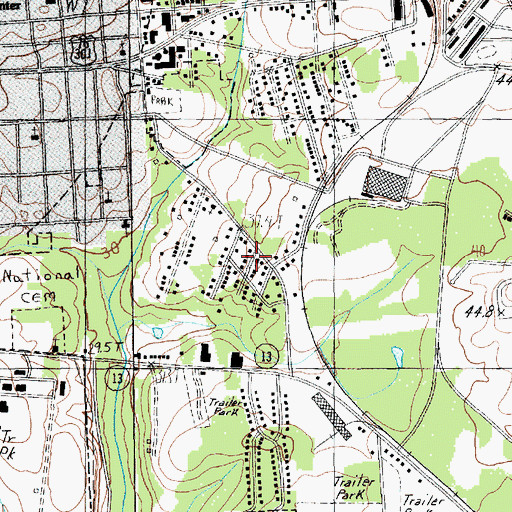 Topographic Map of Grace Temple Church, SC