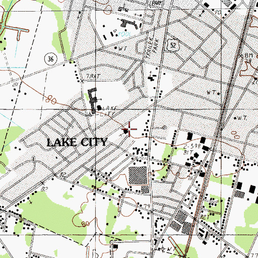 Topographic Map of Greater Saint James African Methodist Episcopal Church, SC