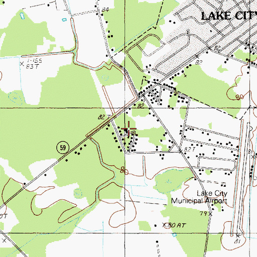 Topographic Map of Greater Saint Stephen Baptist Church, SC
