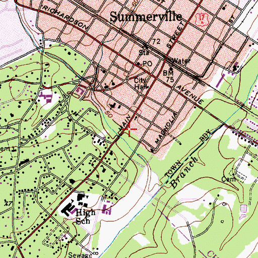Topographic Map of Bethel African Methodist Episcopal Church, SC