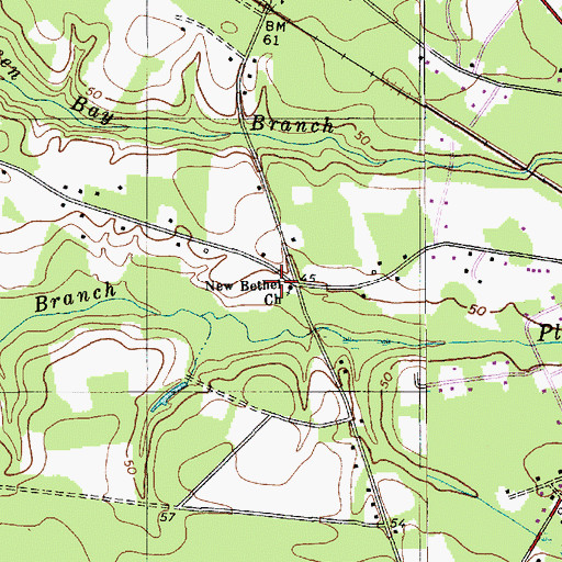 Topographic Map of Camel United Methodist Church, SC