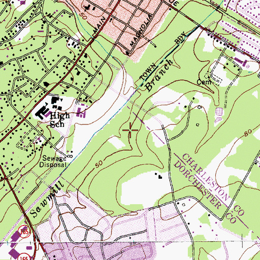 Topographic Map of Crossroads Community Church, SC