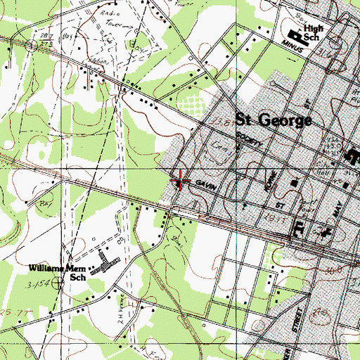 Topographic Map of Good Hope Baptist Church, SC