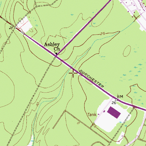 Topographic Map of Harvest Baptist Church, SC