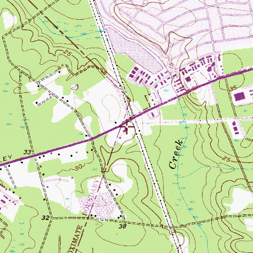 Topographic Map of Hillcrest Baptist Church, SC