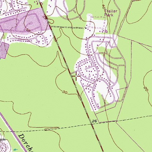 Topographic Map of Oakbrook Community Church, SC