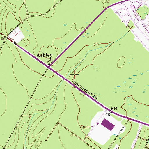 Topographic Map of Peace Lutheran Church, SC