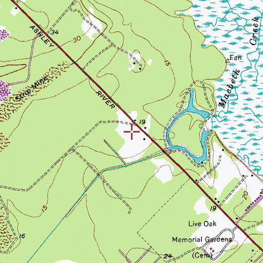 Topographic Map of Saint Andrews Parish United Methodist Church, SC
