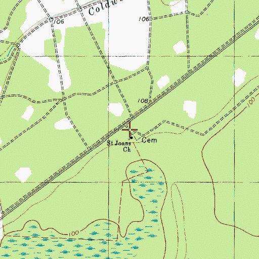 Topographic Map of Saint John United Methodist Church, SC