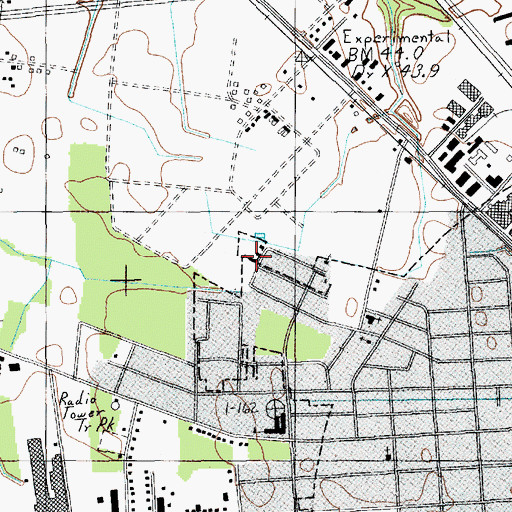 Topographic Map of Carver Baptist Church, SC