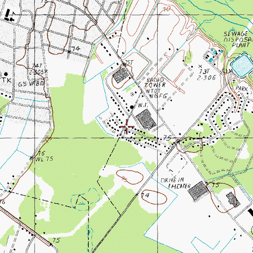 Topographic Map of Central Holiness Church, SC
