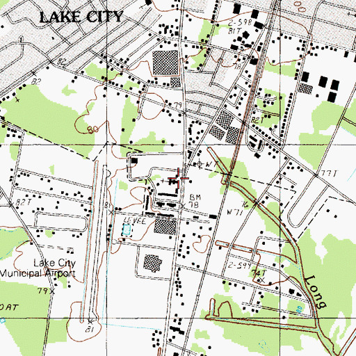 Topographic Map of Lake City Pentecostal Holiness Church, SC