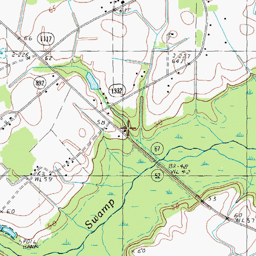 Topographic Map of Lake Point United Methodist Church, SC