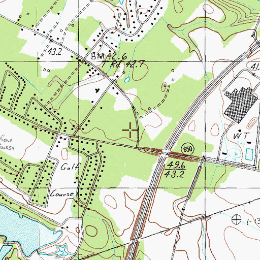 Topographic Map of Lambs Chapel, SC