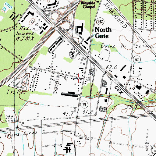 Topographic Map of Lord Jesus Christ Church, SC