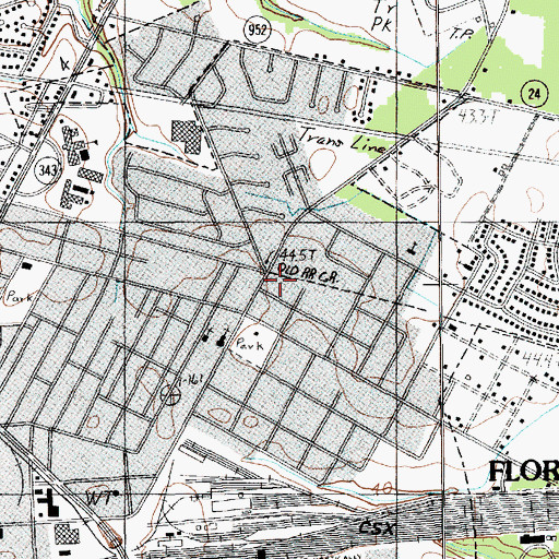 Topographic Map of Monumental Baptist Church, SC
