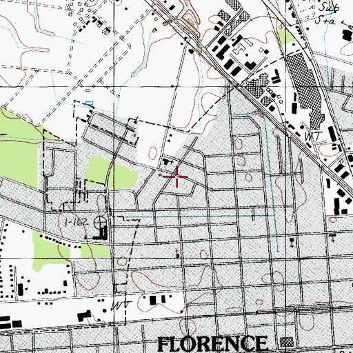 Topographic Map of New Town Community Church of God, SC