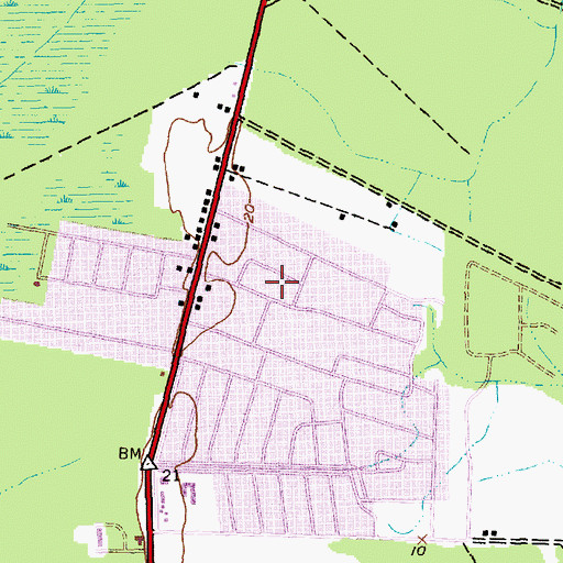 Topographic Map of Lakewood Baptist Church, SC