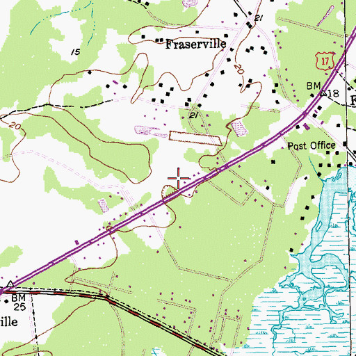Topographic Map of Pawleys Island Presbyterian Church, SC