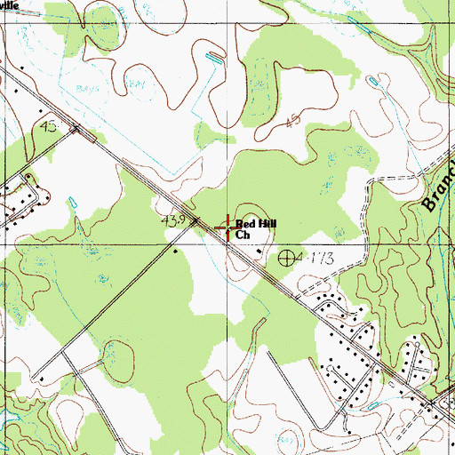 Topographic Map of Red Hill Baptist Church, SC