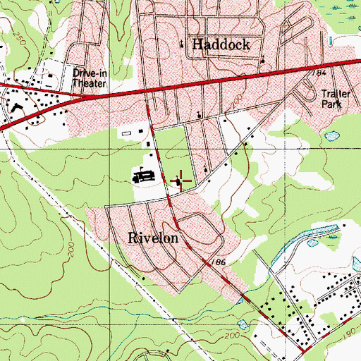 Topographic Map of Rivelon Baptist Church, SC