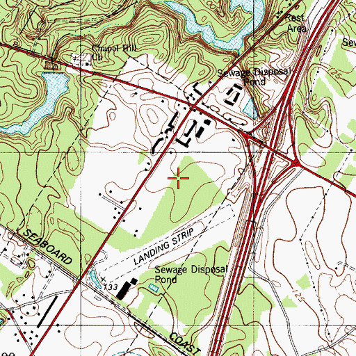 Topographic Map of Santee Presbyterian Church, SC