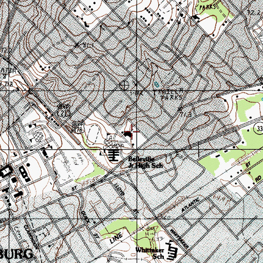 Topographic Map of Saint Luke Presbyterian Church, SC