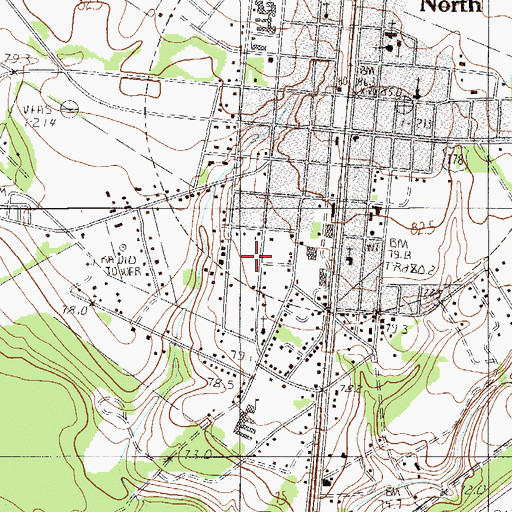 Topographic Map of Saint Mark Church, SC