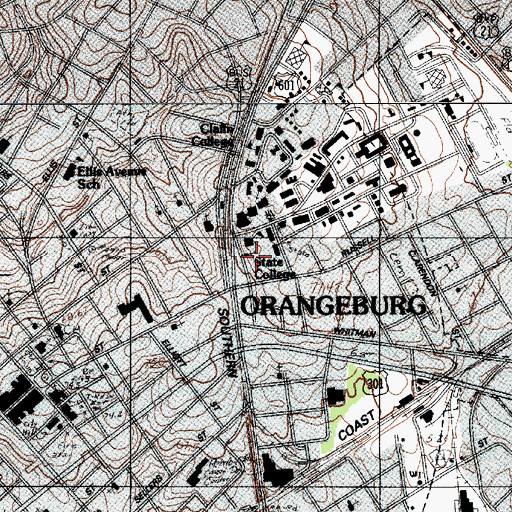 Topographic Map of Saint Pauls Episcopal Church, SC