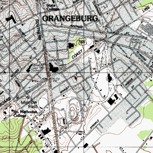 Topographic Map of United Refuge Church of Our Lord Jesus Christ, SC