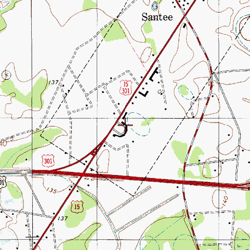 Topographic Map of United Holiness Church of Christ Deliverence, SC