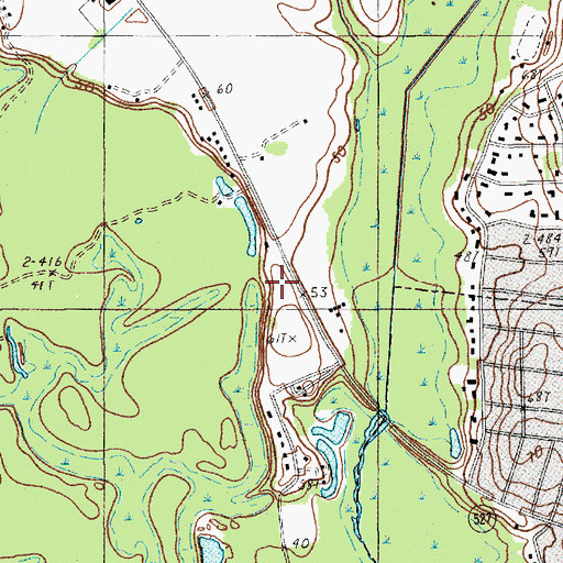 Topographic Map of Kingstree Presbyterian Church, SC