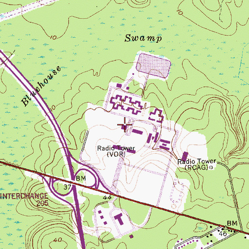 Topographic Map of Charleston Southern University L Mendel Rivers Library, SC