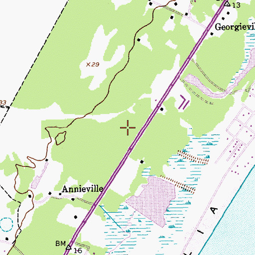 Topographic Map of Saint Pauls Waccamau United Methodist Church, SC