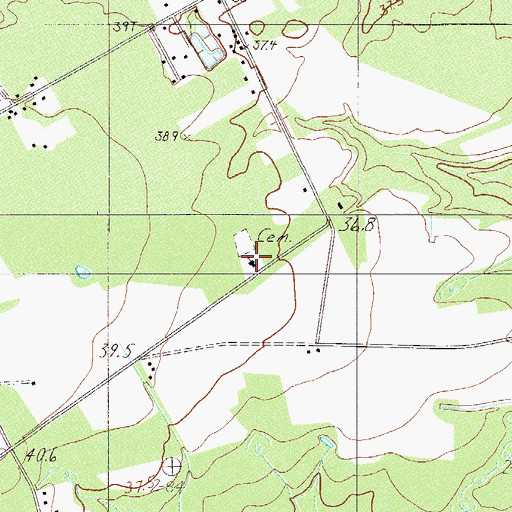 Topographic Map of Antioch Christian Church, SC