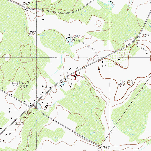 Topographic Map of Grace Baptist Church, SC