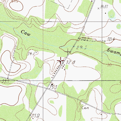 Topographic Map of Mount Carmel Holiness Church, SC